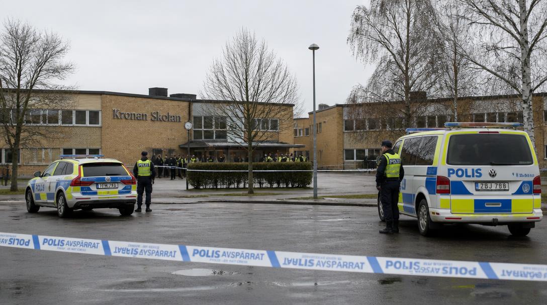 14-årig flicka gripen efter skjutning vid skola i Södertälje