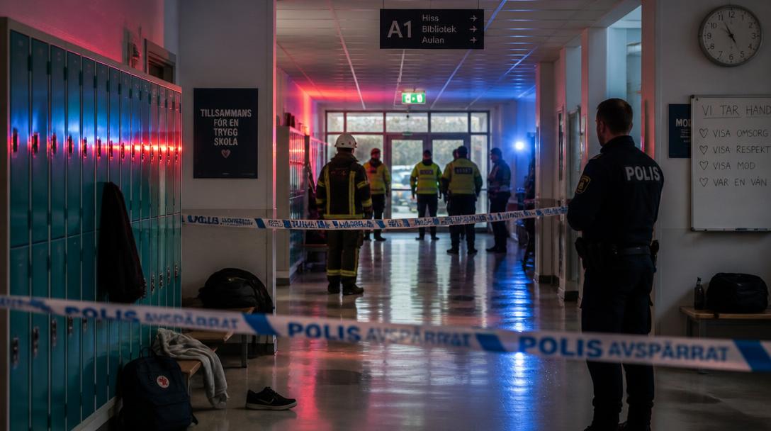 18-åring anhållen för svärdattack mot skola i Fagersta