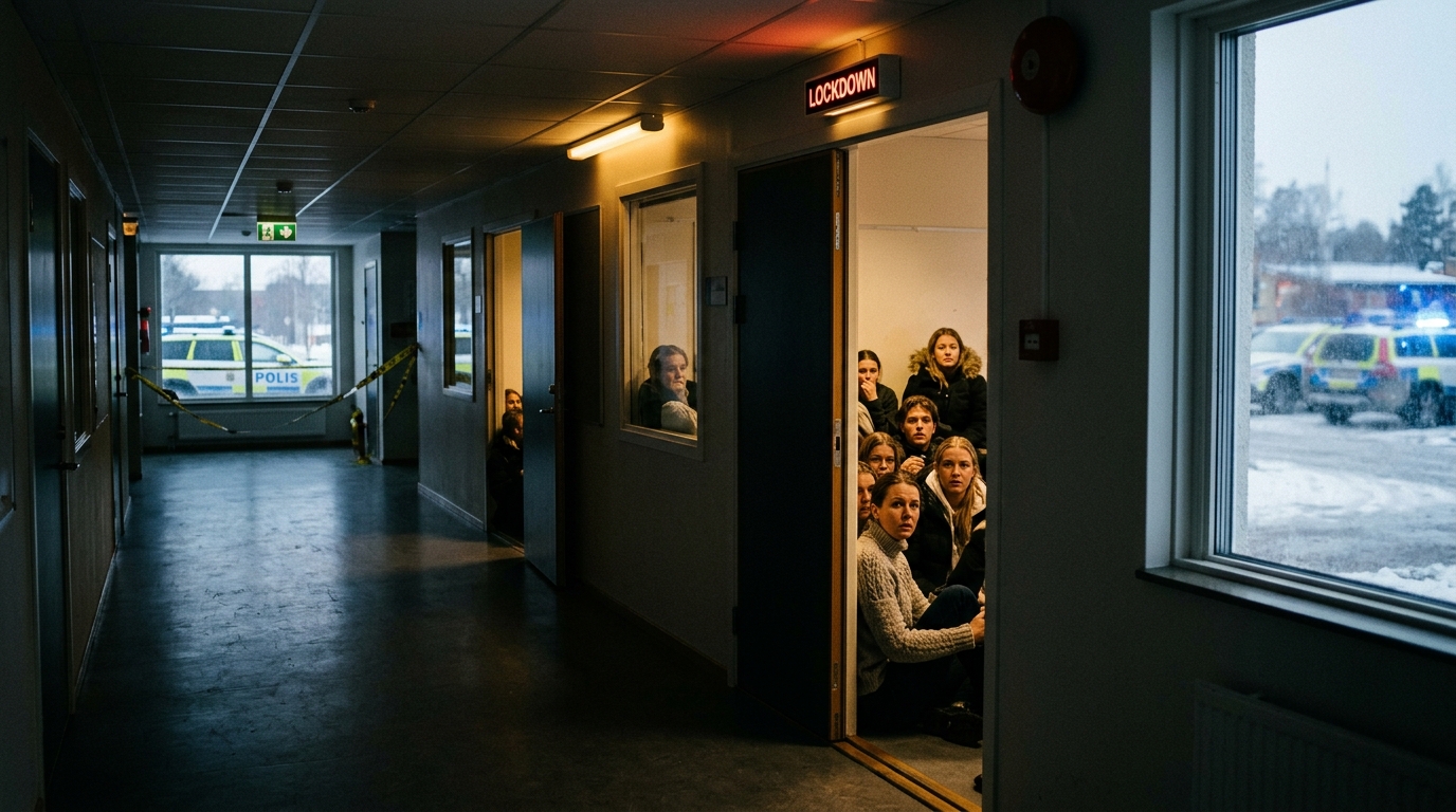 18-åring sköts ihjäl på buss i Tyresö, skytten fångad på kamera