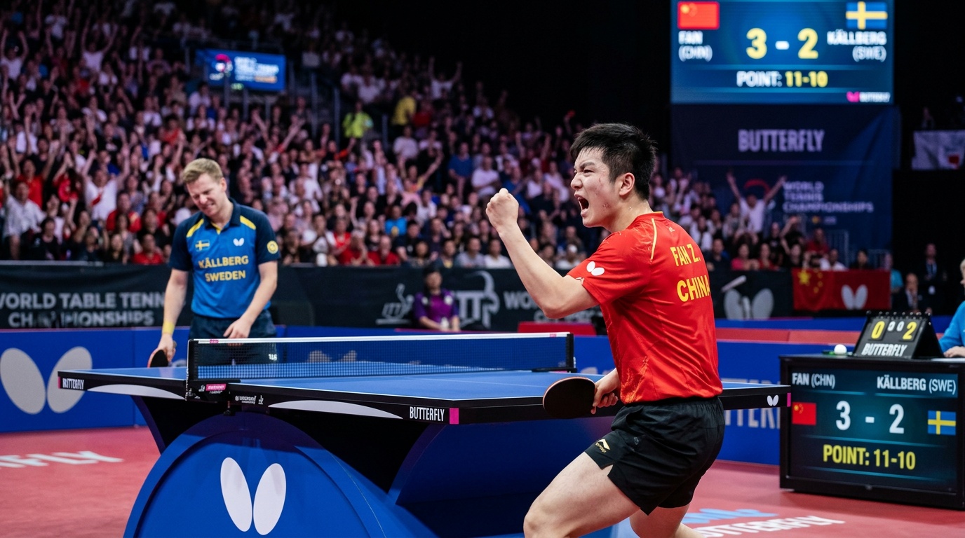 19-årig wildcard-spelare slog ut världstvåan Möregårdh i WTT Champions