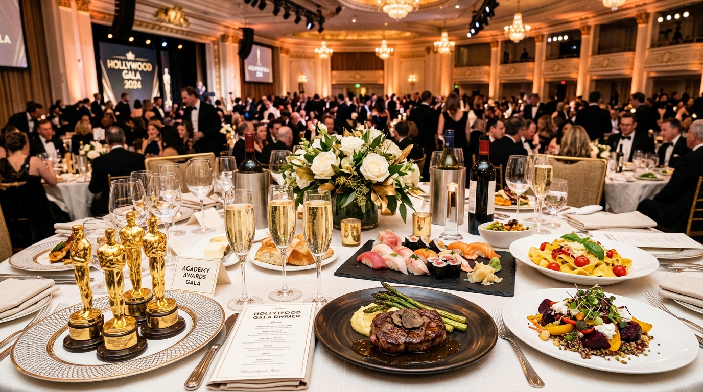 25 000 smårätter och 7 000 glas champagne serveras på Oscarsgalan