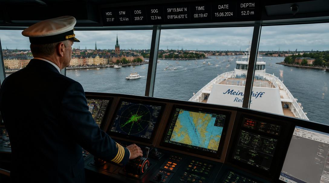 333 meter långt kryssningsfartyg lade till i Stockholm i morse