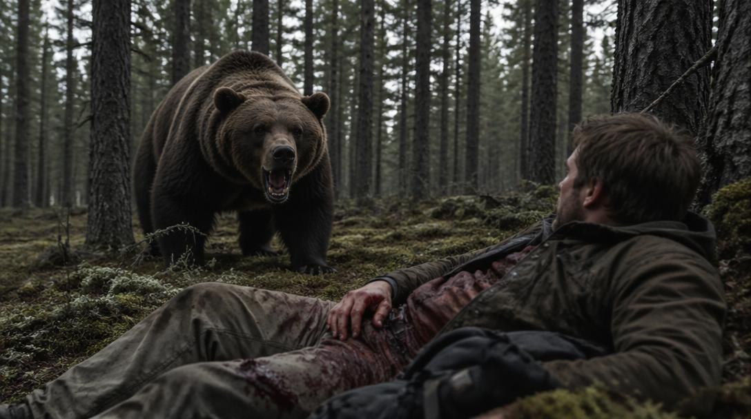 35-åring attackerad av björn i Hälsingland – fick sex centimeter långt sår i magen