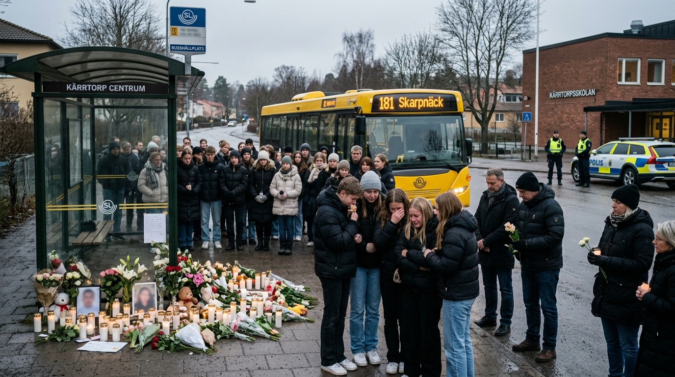 80-årige Stig tog hand om chockad 13-åring efter bussmord i Tyresö