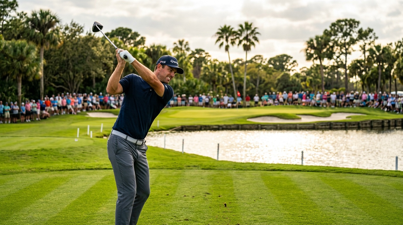 Åberg kollapsade med ledning i The Players, två bollar i vattnet