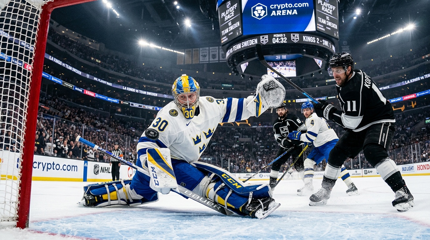 Adrian Kempe målskytt när LA Kings tog slutspelsplats i NHL