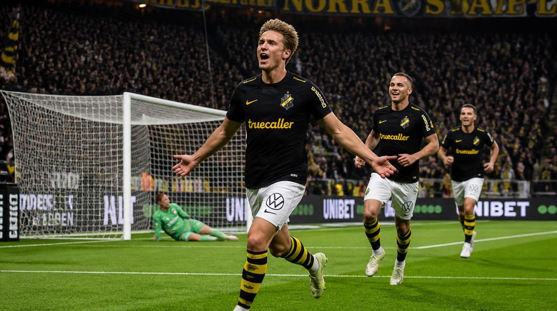 AIK-nyförvärvet Linus Carlstrand avgörande med dubbla mål i derbysegern mot Djurgården