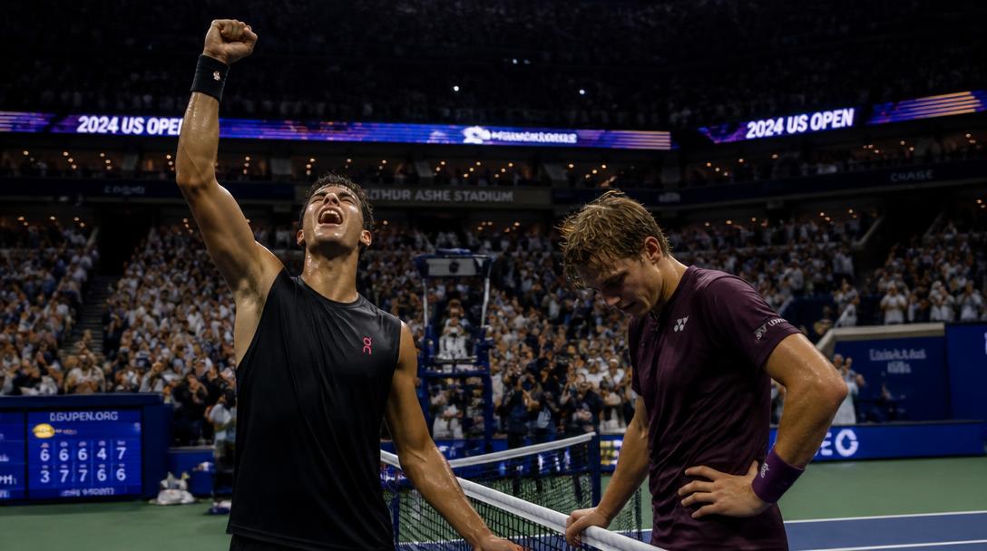 Alcaraz utslaget ur US Open efter 4,5 timmar i nattdramat