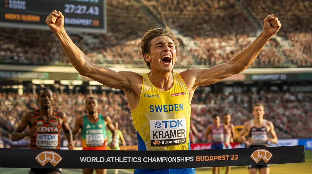 Andreas Almgren tar VM-guld i halvmaraton och slår Europarekord med 35 sekunder