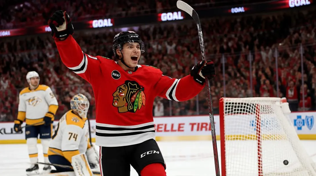 Anton Frondell avgjorde Blackhawks första seger med 1+1 mot Blues