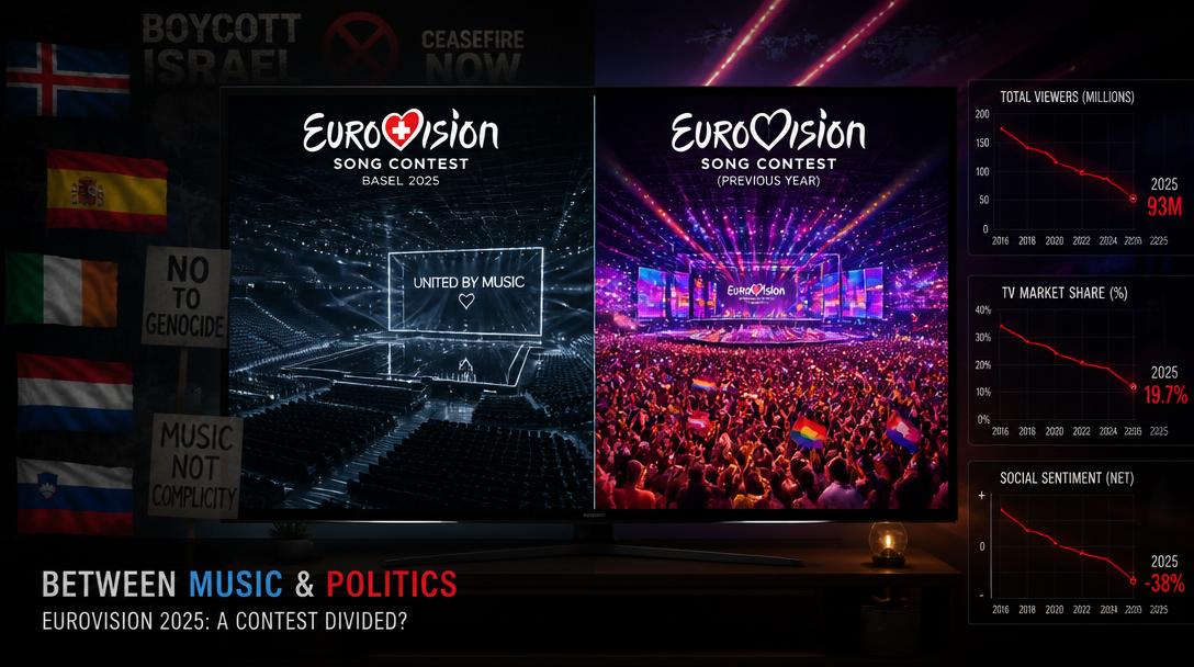 Årets Eurovision tappade 35 miljoner tittare jämfört med fjolåret