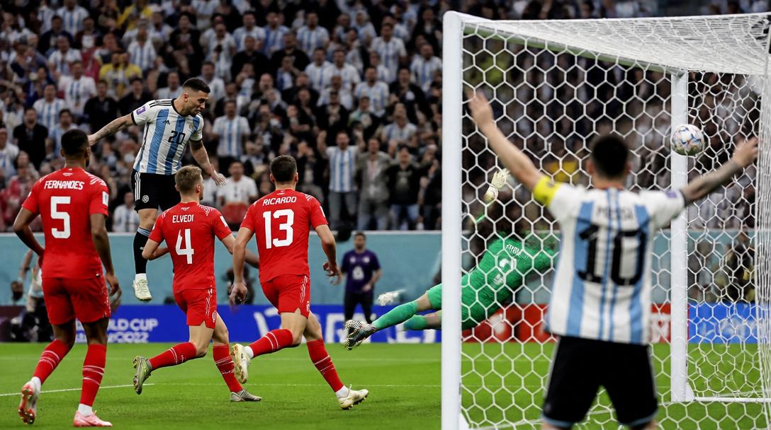 Argentina leder Schweiz med 1–0 efter tidig Mac Allister-nick