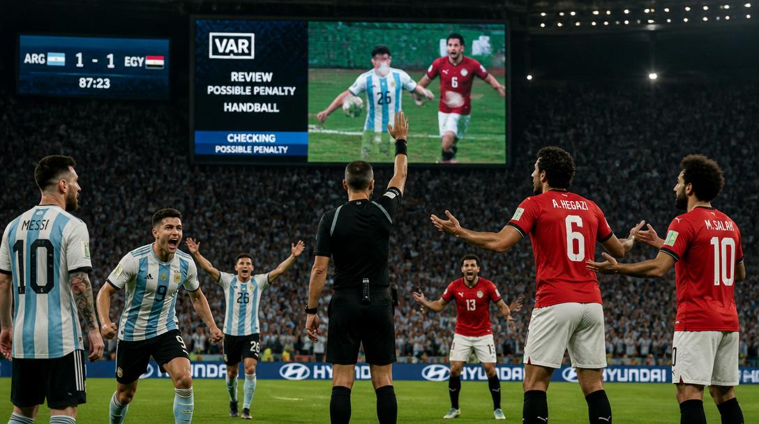 Argentina vände mot Egypten efter kontroversiellt VAR-beslut – Egypten hävdar konspiration