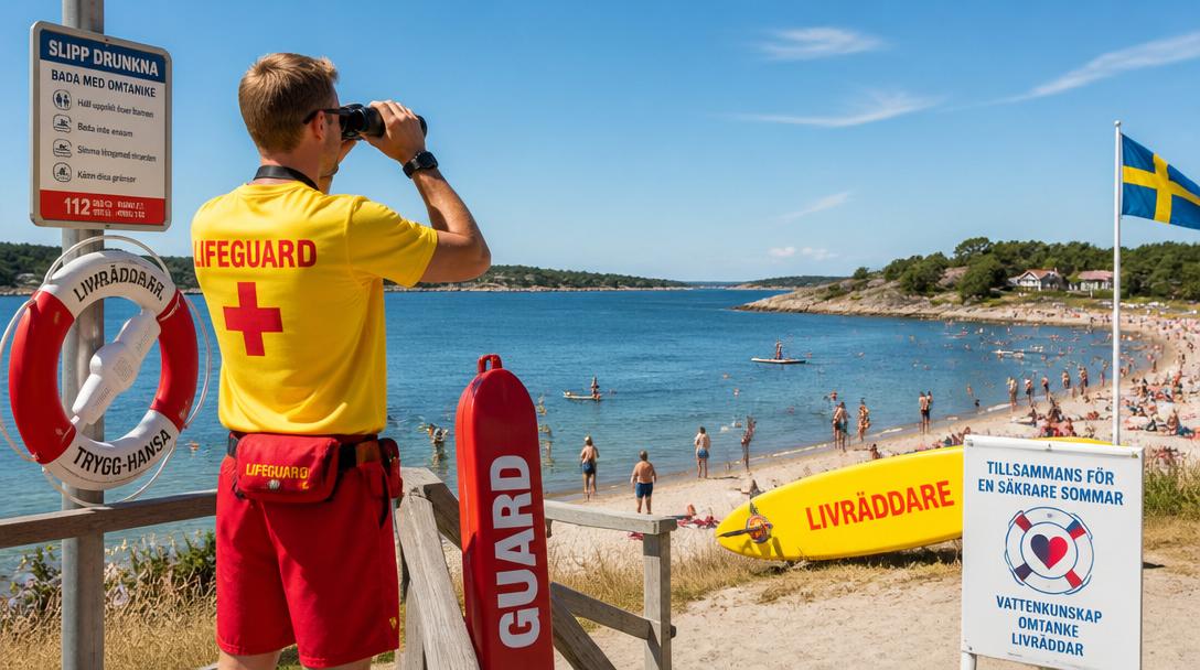 Åtta drunknade i Sverige under juni, mot 14 förra året