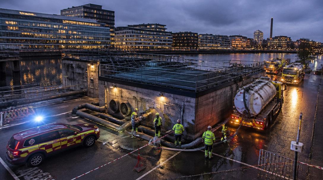 Avloppsvatten spolas ut i kanal i centrala Malmö: "Kommer bildas bajssjö"