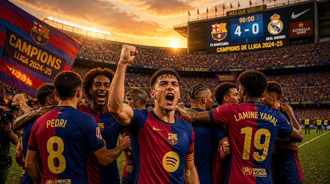 Barcelona säkrar La Liga-titeln mot vacklande Real Madrid