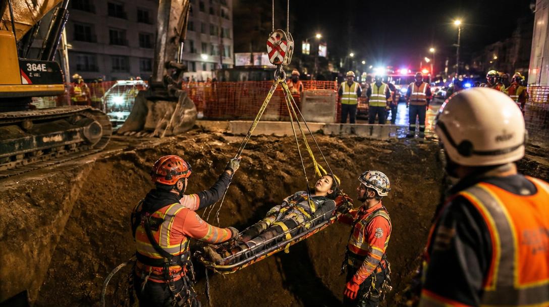 Berusad kvinna föll ner i grävhål vid Heden i Göteborg