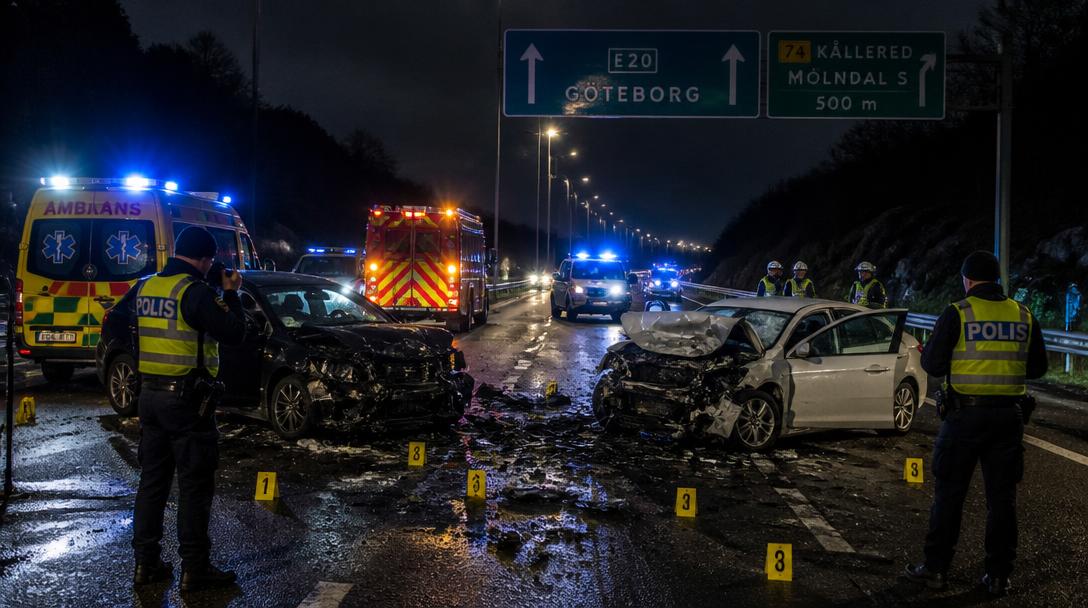 Bil körde i fel riktning i flera kilometer innan dödsolyckan på E20 i Göteborg