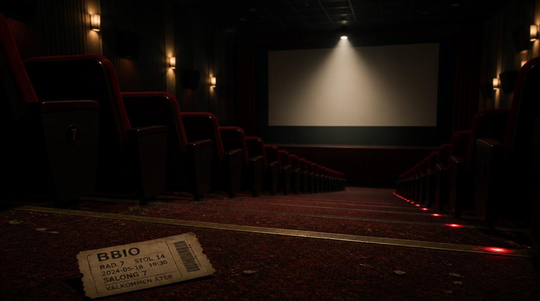 Biobesöken på svensk film halverades på ett år
