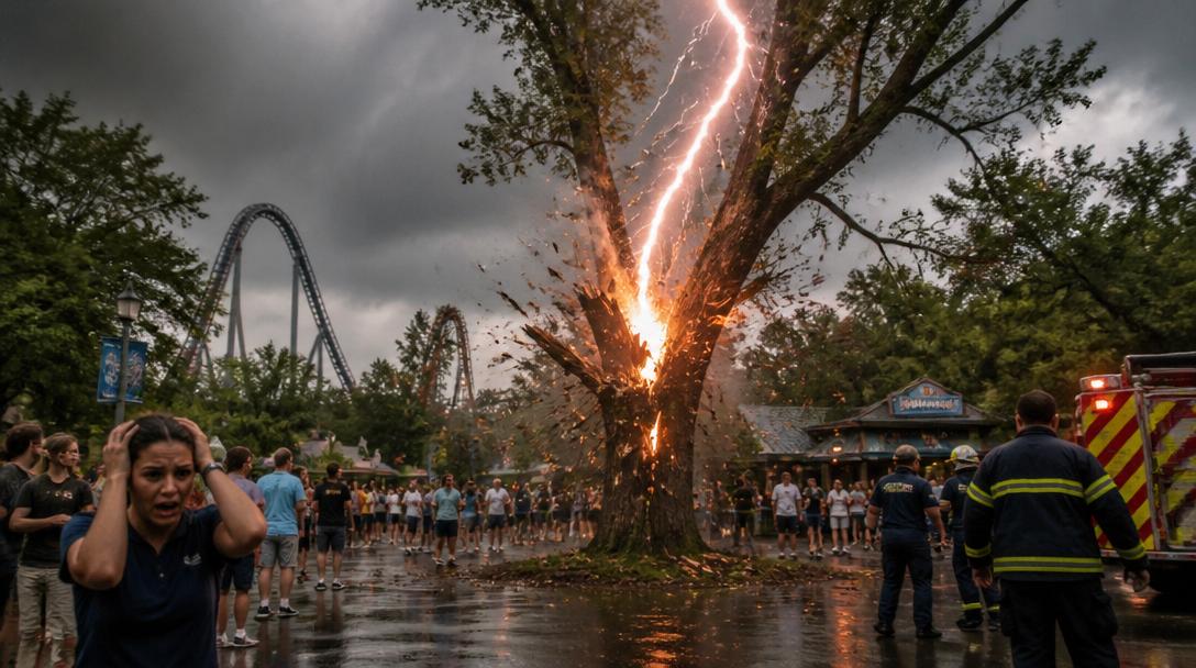 Blixt slog ner på Tosselilla sommarland, flera skadade