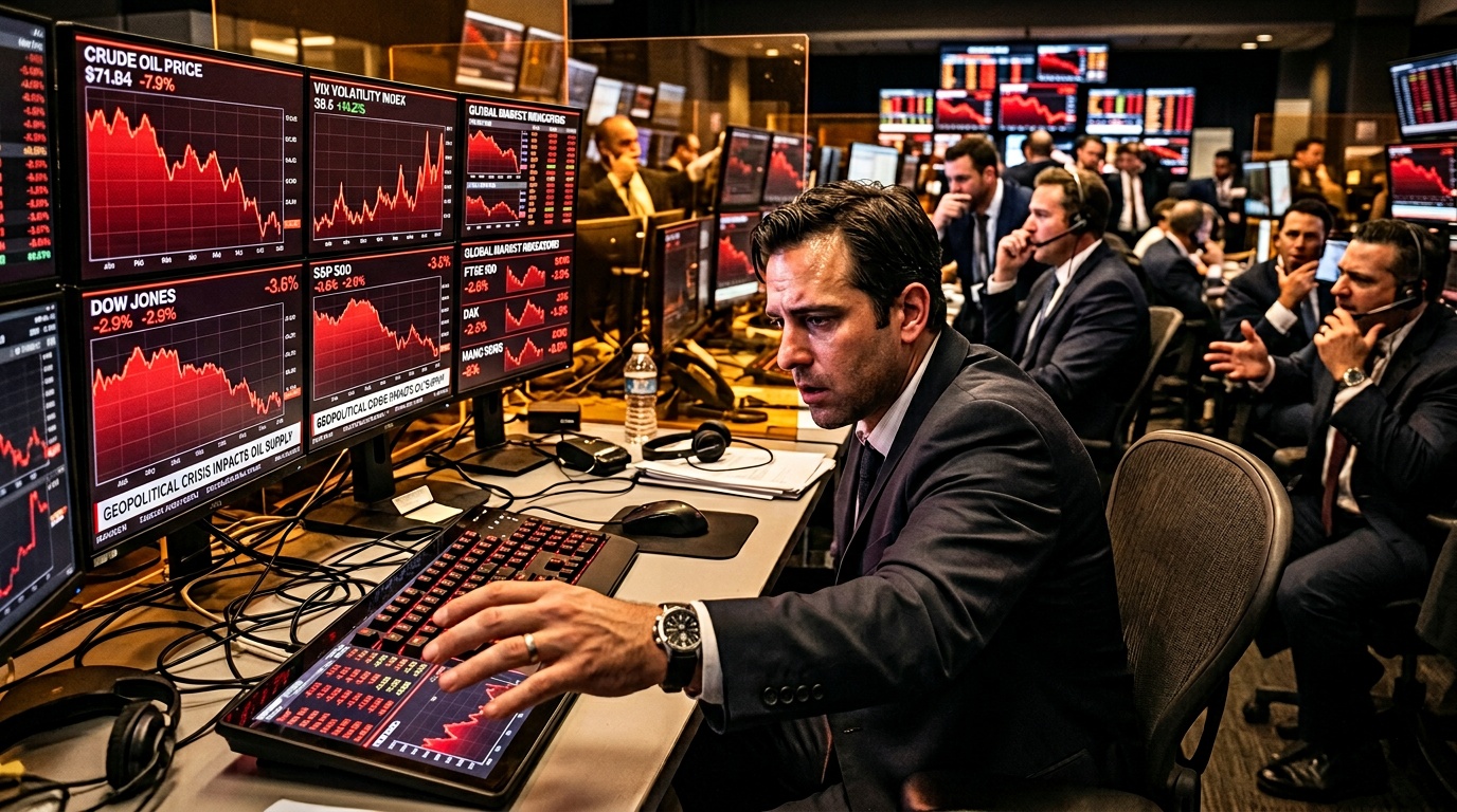Börsoron närmar sig tullkrisnivåer efter kriget i Mellanöstern