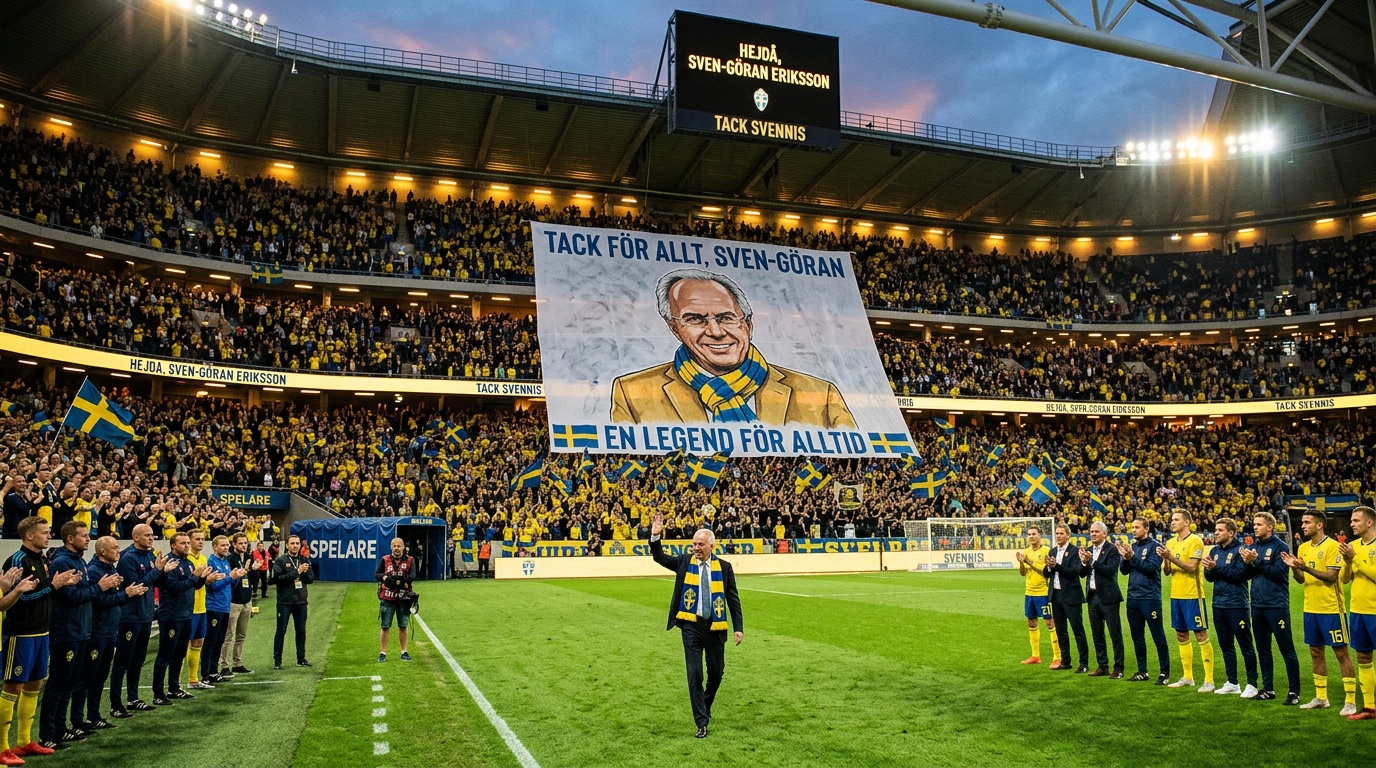 Bosse Andersson hyllades med guldtifo vid Djurgårdens hemmapremiär