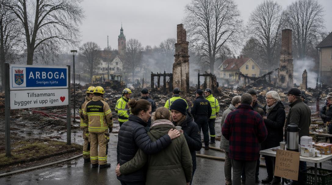 Brand i Arboga totalförstörde nästan 20 bostäder – kommunen aktiverar krisstöd