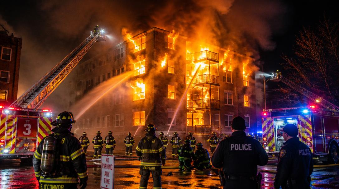 Brand på krog i Avesta – sju lägenheter evakuerades