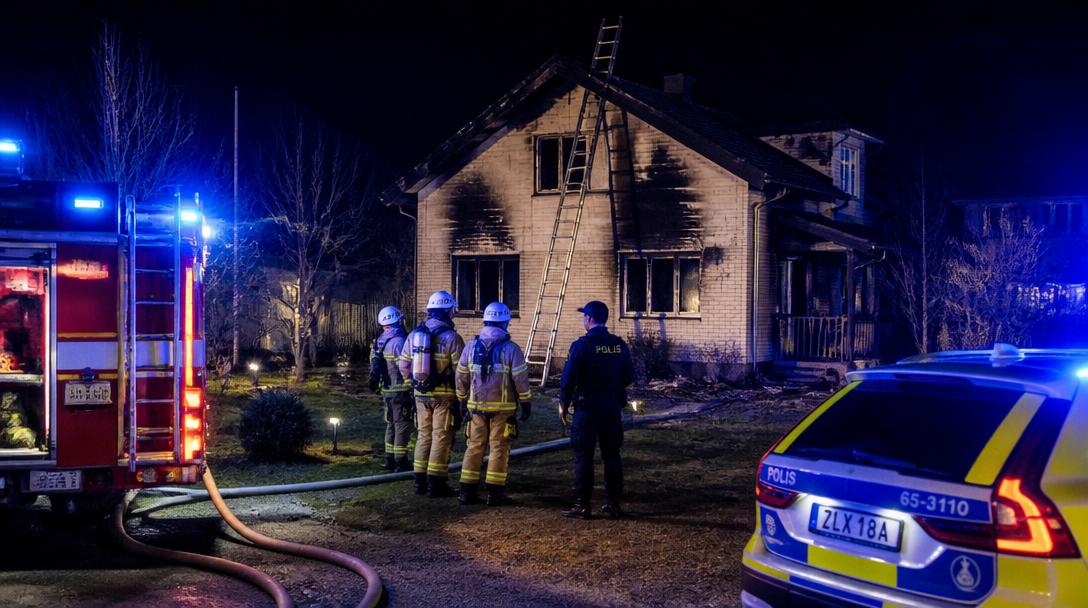 Brandattack mot villa i Södertälje – en man anhållen för grov mordbrand