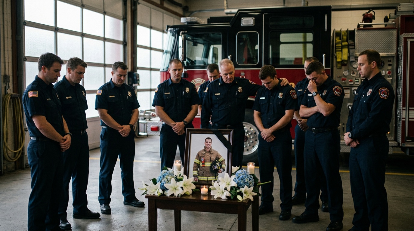 Brandman i 30-årsåldern dog efter fall från stegbil i Växjö