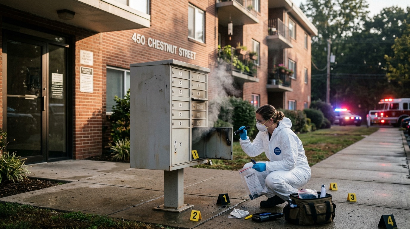 Brännbar vätska hälld i brevinkast i Täby, ingen gripen