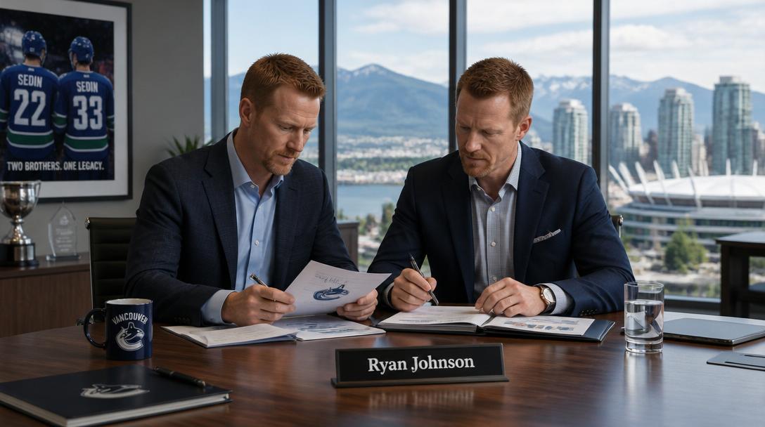 Bröderna Sedin tar över som höga chefer i Vancouver Canucks