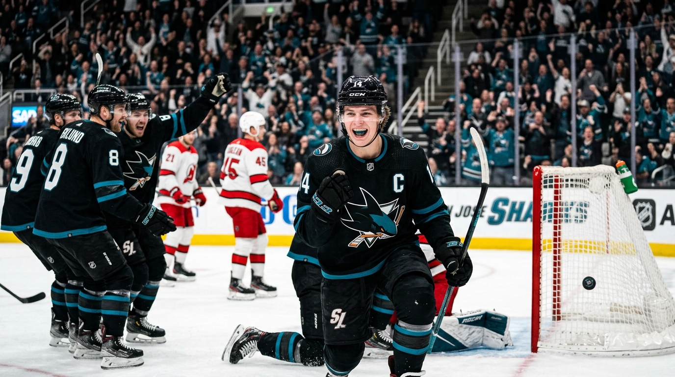 Celebrini når 100 poäng som tonåring, sällar sig till Gretzky och Lemieux