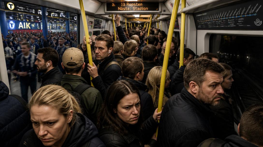 Cupfinalen skjuts upp 30 minuter efter tågkaos i Stockholm