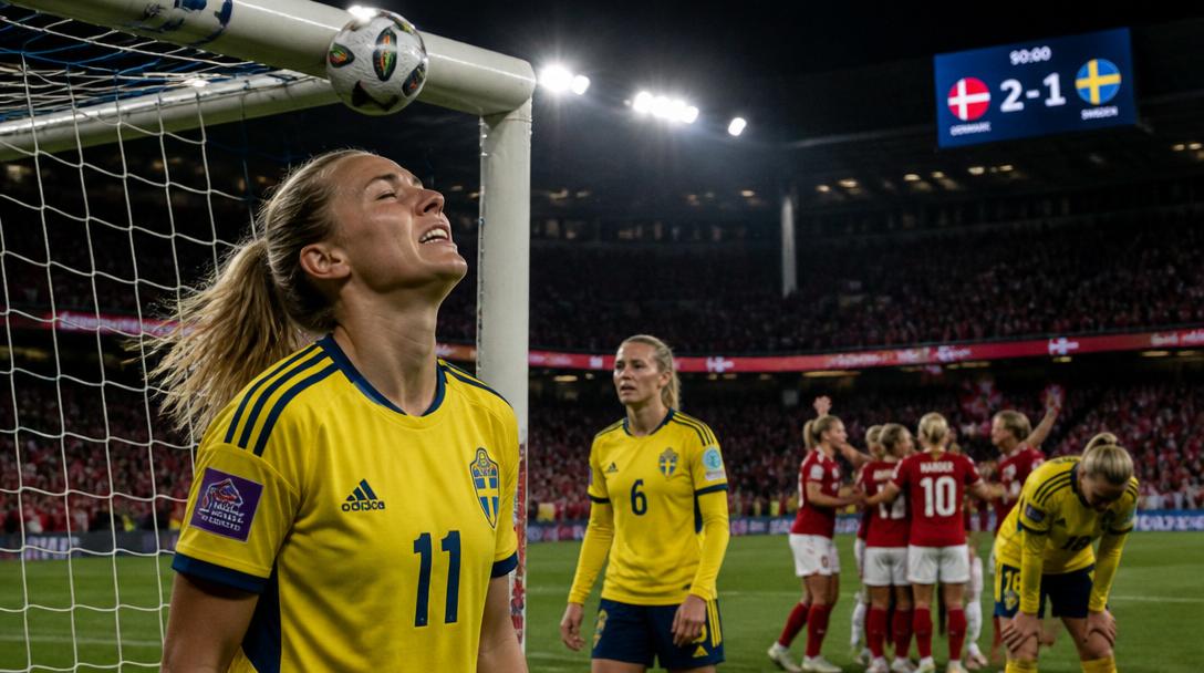 Danmark slog Sverige med 2–1 i avgörande VM-kval