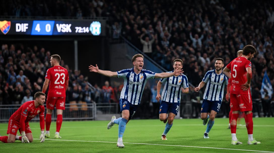 Dif krossade VSK med 6–0, Lien stod för hattrick