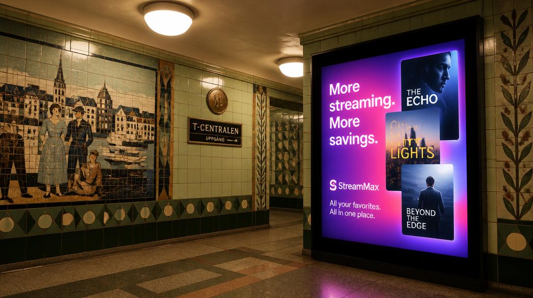 Digitala reklamskyltar i Stockholms tunnelbana möter hård kritik