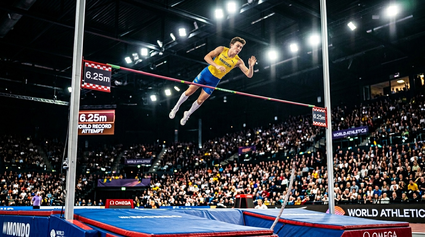 Duplantis tar fjärde raka inomhus-VM-guldet, tvingades hoppa 6,25 meter