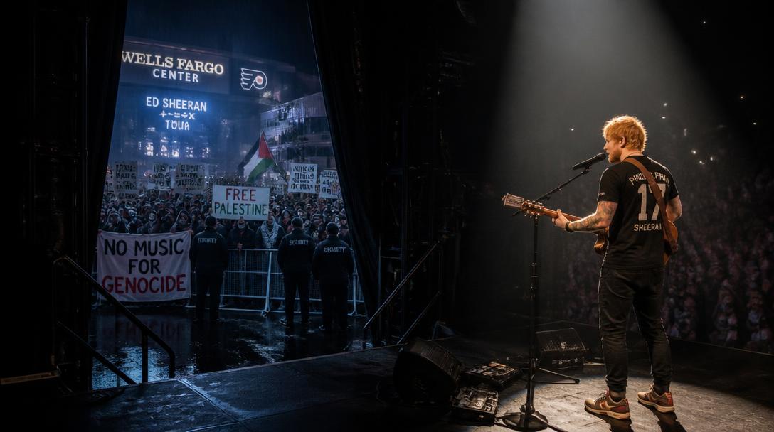 Ed Sheeran ber om ursäkt på scen efter Macklemore-stormen
