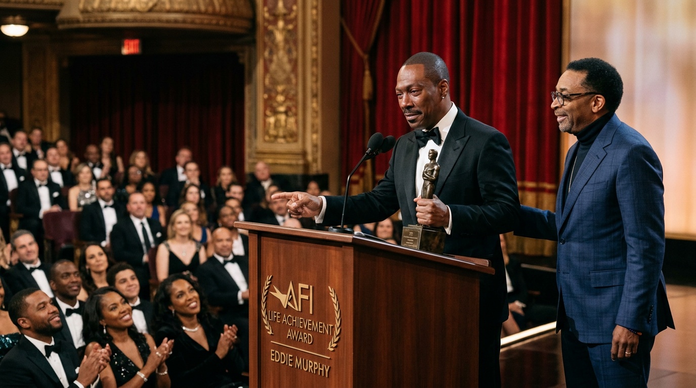 Eddie Murphy fick stående ovationer när han tog emot AFI:s hederspris