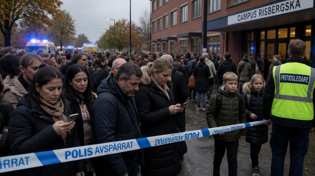 Elever inrymda efter svärdsbärande man angrep skola i Fagersta