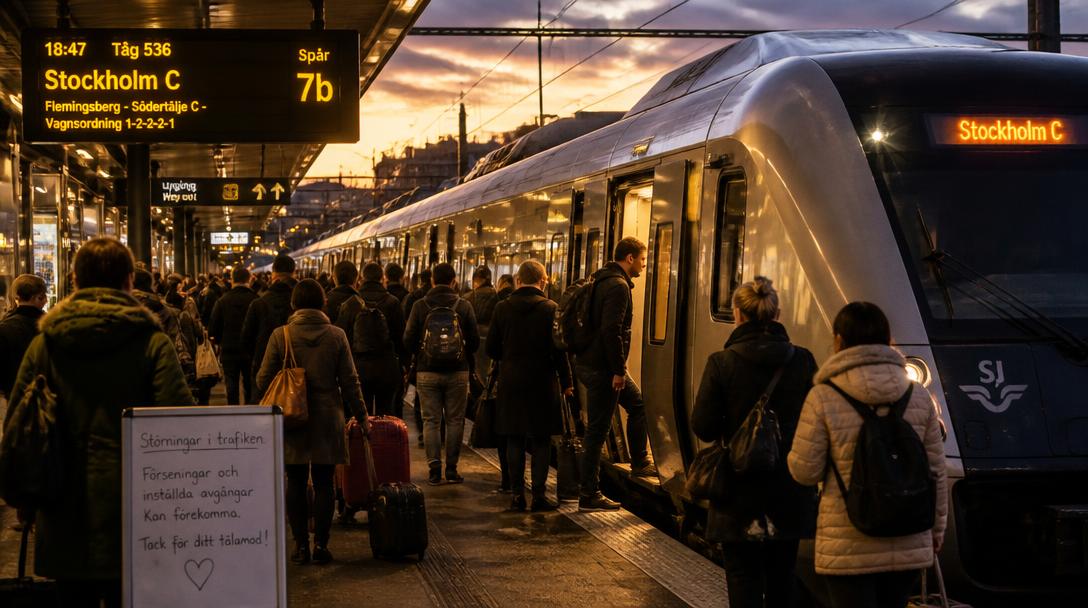 Elfel stoppade all tågtrafik mellan Uppsala och Stockholm