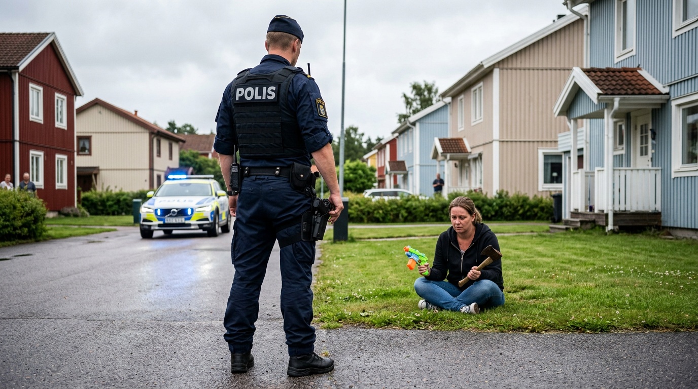 Enbent kvinna döms för hot mot polisen som sköt henne