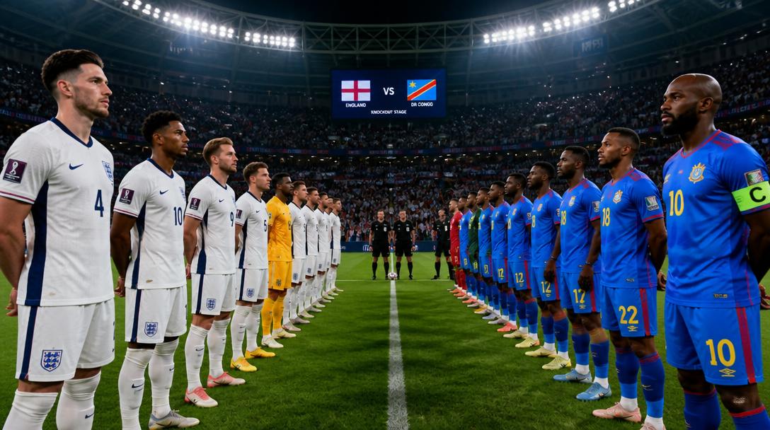 England gör tre ändringar i starelvorna inför åttondelsfinalen mot Kongo-Kinshasa