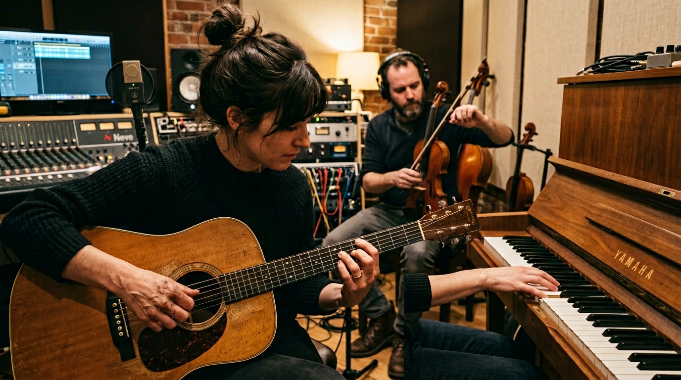 Ex-Black Midi-gitarristen hyllas för akustiskt soloalbum