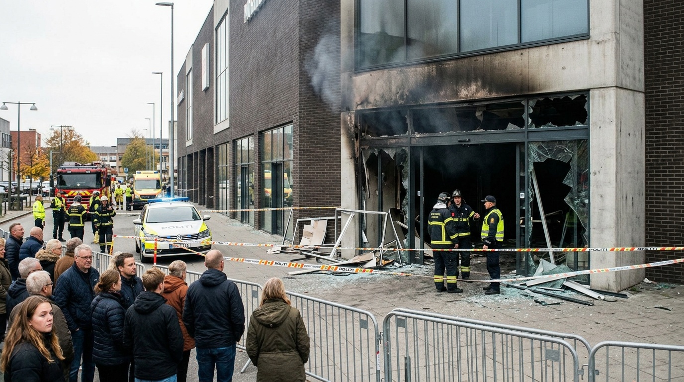 Explosion i matbutik i Södertälje, misstänkt termosbomb