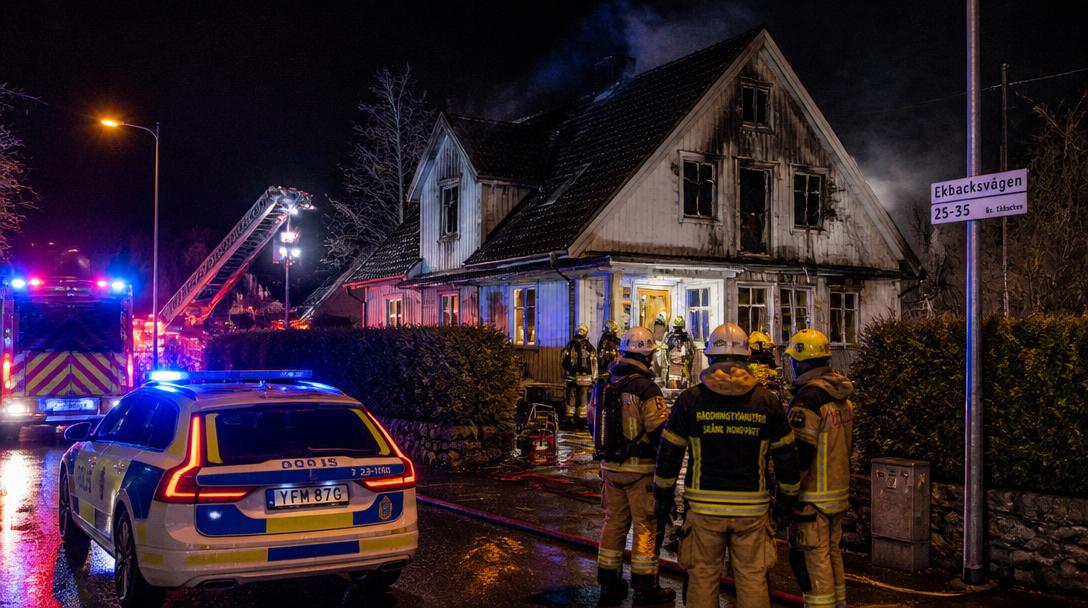 Explosion i villa i Nykvarn under natten, ingen gripen