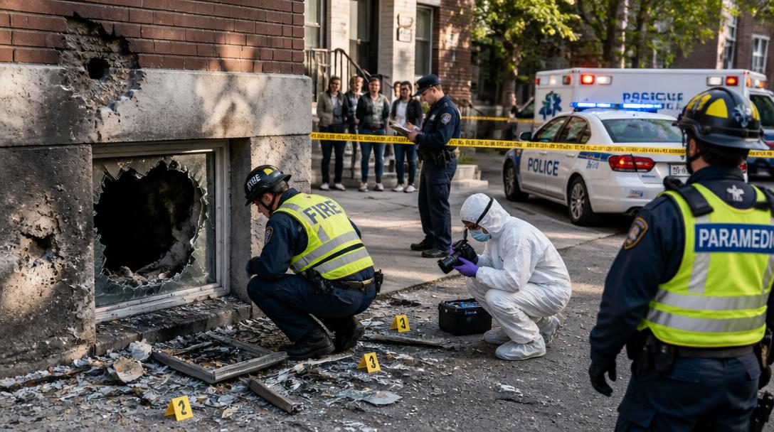 Explosion vid flerfamiljshus i Landskrona – nationella bombskyddet tillkallat