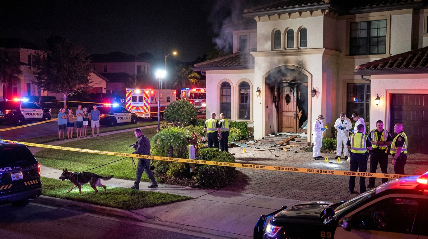 Explosion vid villa i Haninge, söder om Stockholm