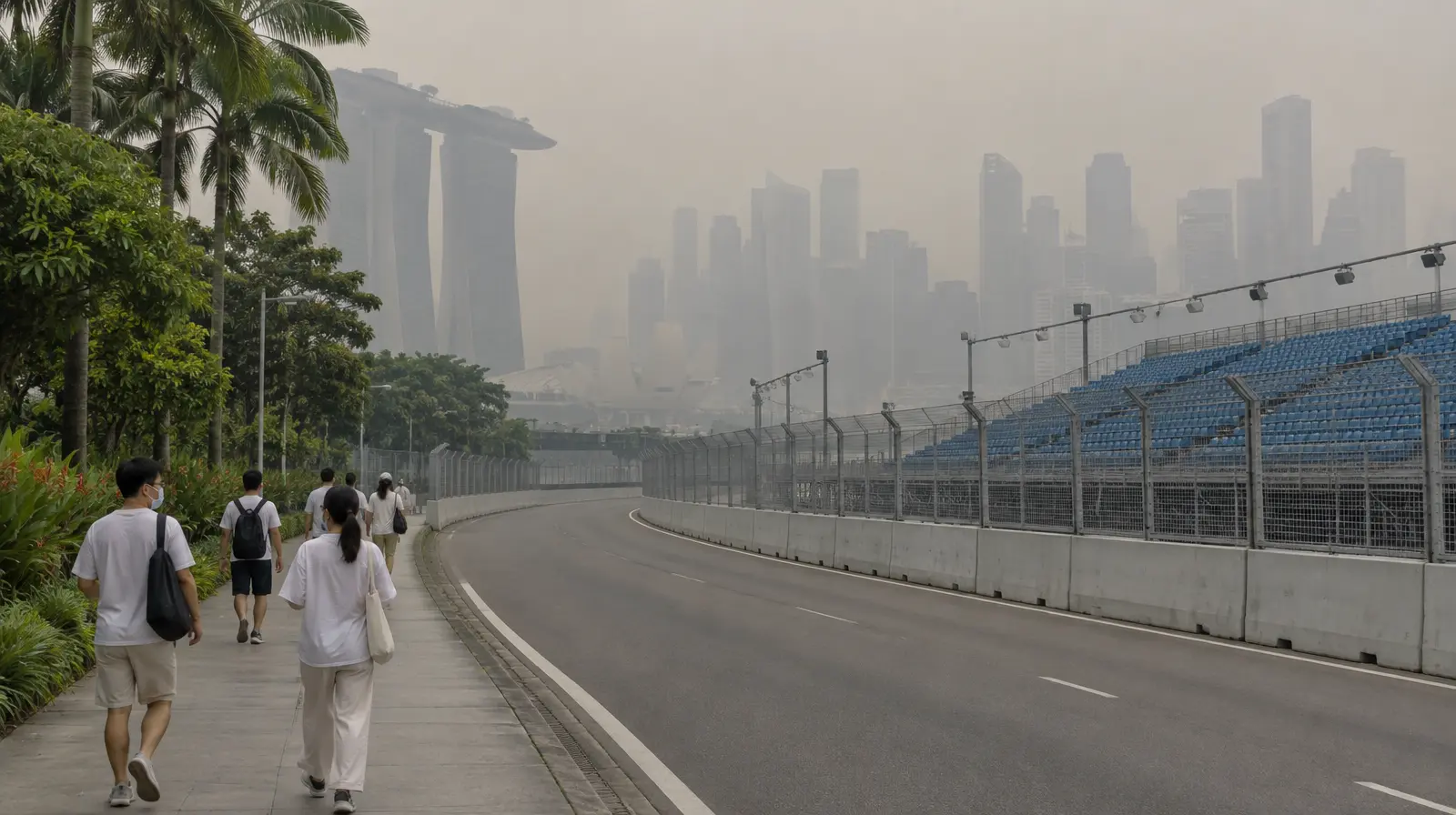 F1-loppet i Singapore körs som planerat trots "mycket ohälsosam" luft